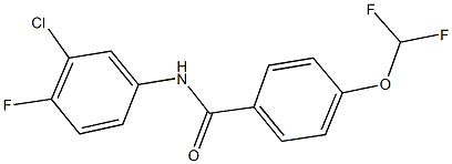 N-(3-chloro-4-fluorophenyl)-4-(difluoromethoxy)benzamide 结构式