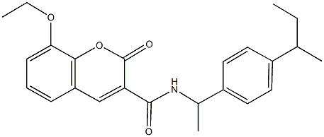 N-[1-(4-sec-butylphenyl)ethyl]-8-ethoxy-2-oxo-2H-chromene-3-carboxamide 结构式