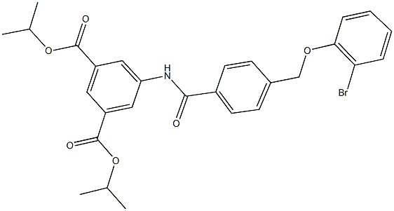 diisopropyl 5-({4-[(2-bromophenoxy)methyl]benzoyl}amino)isophthalate 结构式