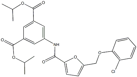 diisopropyl 5-({5-[(2-chlorophenoxy)methyl]-2-furoyl}amino)isophthalate 结构式