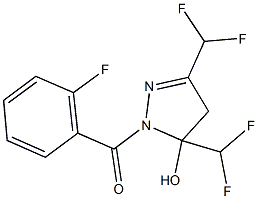 3,5-bis(difluoromethyl)-1-(2-fluorobenzoyl)-4,5-dihydro-1H-pyrazol-5-ol 结构式