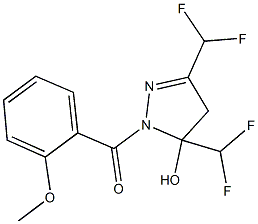 3,5-bis(difluoromethyl)-1-(2-methoxybenzoyl)-4,5-dihydro-1H-pyrazol-5-ol 结构式