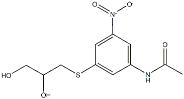 N-{3-[(2,3-dihydroxypropyl)sulfanyl]-5-nitrophenyl}acetamide 结构式