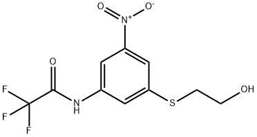 2,2,2-trifluoro-N-{3-[(2-hydroxyethyl)sulfanyl]-5-nitrophenyl}acetamide 结构式