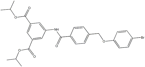 diisopropyl 5-({4-[(4-bromophenoxy)methyl]benzoyl}amino)isophthalate 结构式