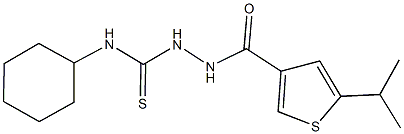 N-cyclohexyl-2-[(5-isopropyl-3-thienyl)carbonyl]hydrazinecarbothioamide 结构式