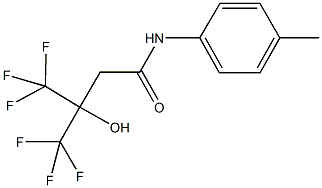 4,4,4-trifluoro-3-hydroxy-N-(4-methylphenyl)-3-(trifluoromethyl)butanamide 结构式