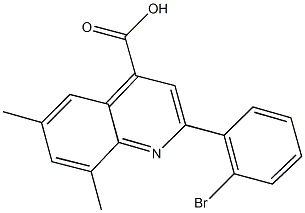 2-(2-bromophenyl)-6,8-dimethyl-4-quinolinecarboxylic acid 结构式