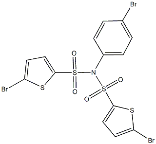 5-bromo-N-(4-bromophenyl)-N-[(5-bromo-2-thienyl)sulfonyl]-2-thiophenesulfonamide 结构式