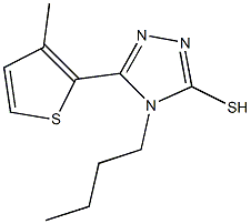4-butyl-5-(3-methyl-2-thienyl)-4H-1,2,4-triazol-3-yl hydrosulfide 结构式