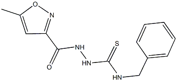 N-benzyl-2-[(5-methyl-3-isoxazolyl)carbonyl]hydrazinecarbothioamide 结构式