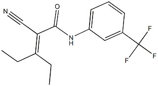 2-cyano-3-ethyl-N-[3-(trifluoromethyl)phenyl]-2-pentenamide 结构式