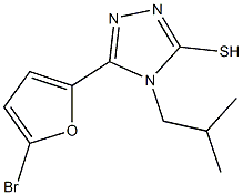 5-(5-bromo-2-furyl)-4-isobutyl-4H-1,2,4-triazol-3-yl hydrosulfide 结构式
