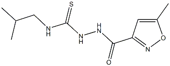 N-isobutyl-2-[(5-methyl-3-isoxazolyl)carbonyl]hydrazinecarbothioamide 结构式