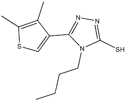 4-butyl-5-(4,5-dimethyl-3-thienyl)-4H-1,2,4-triazol-3-yl hydrosulfide 结构式