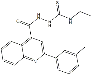 N-ethyl-2-{[2-(3-methylphenyl)-4-quinolinyl]carbonyl}hydrazinecarbothioamide 结构式