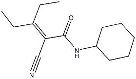 2-cyano-N-cyclohexyl-3-ethyl-2-pentenamide 结构式