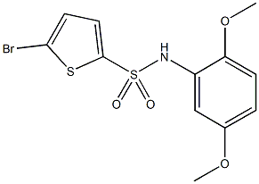 5-bromo-N-(2,5-dimethoxyphenyl)-2-thiophenesulfonamide 结构式