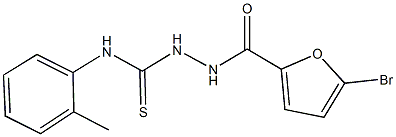 2-(5-bromo-2-furoyl)-N-(2-methylphenyl)hydrazinecarbothioamide 结构式