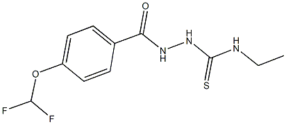 2-[4-(difluoromethoxy)benzoyl]-N-ethylhydrazinecarbothioamide 结构式