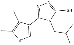 5-(4,5-dimethyl-3-thienyl)-4-isobutyl-4H-1,2,4-triazole-3-thiol 结构式