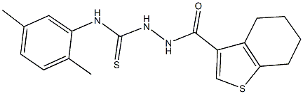 N-(2,5-dimethylphenyl)-2-(4,5,6,7-tetrahydro-1-benzothien-3-ylcarbonyl)hydrazinecarbothioamide 结构式