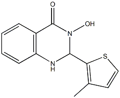 3-hydroxy-2-(3-methyl-2-thienyl)-2,3-dihydro-4(1H)-quinazolinone 结构式