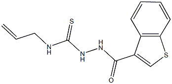 N-allyl-2-(1-benzothien-3-ylcarbonyl)hydrazinecarbothioamide 结构式