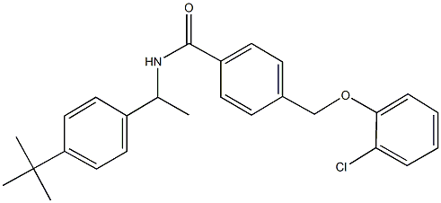 N-[1-(4-tert-butylphenyl)ethyl]-4-[(2-chlorophenoxy)methyl]benzamide 结构式