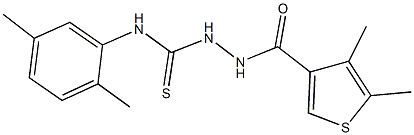 N-(2,5-dimethylphenyl)-2-[(4,5-dimethyl-3-thienyl)carbonyl]hydrazinecarbothioamide 结构式