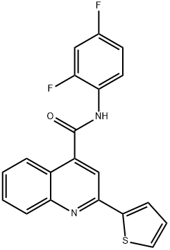 N-(2,4-difluorophenyl)-2-(2-thienyl)-4-quinolinecarboxamide 结构式