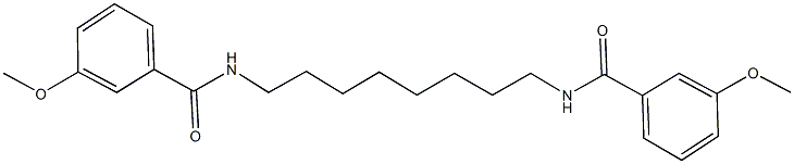 3-methoxy-N-{8-[(3-methoxybenzoyl)amino]octyl}benzamide 结构式