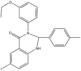 3-(3-ethoxyphenyl)-6-iodo-2-(4-methylphenyl)-2,3-dihydro-4(1H)-quinazolinone 结构式