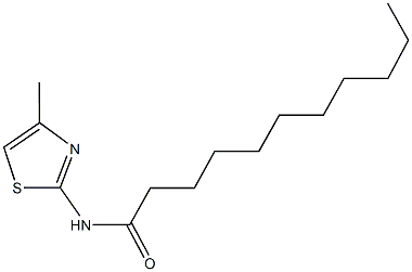 N-(4-methyl-1,3-thiazol-2-yl)undecanamide 结构式