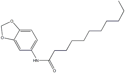 N-(1,3-benzodioxol-5-yl)undecanamide 结构式