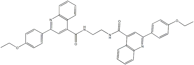 2-(4-ethoxyphenyl)-N-[2-({[2-(4-ethoxyphenyl)-4-quinolinyl]carbonyl}amino)ethyl]-4-quinolinecarboxamide 结构式