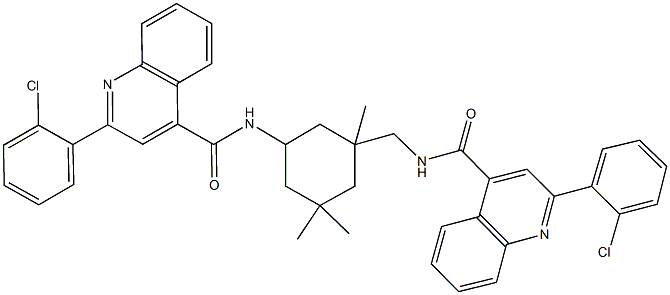 2-(2-chlorophenyl)-N-{3-[({[2-(2-chlorophenyl)-4-quinolinyl]carbonyl}amino)methyl]-3,5,5-trimethylcyclohexyl}-4-quinolinecarboxamide 结构式