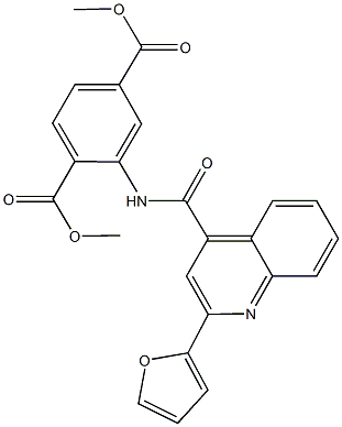 dimethyl 2-({[2-(2-furyl)-4-quinolinyl]carbonyl}amino)terephthalate 结构式