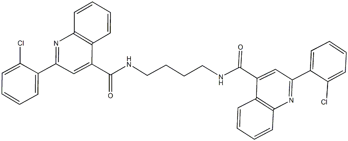 2-(2-chlorophenyl)-N-[4-({[2-(2-chlorophenyl)-4-quinolinyl]carbonyl}amino)butyl]-4-quinolinecarboxamide 结构式