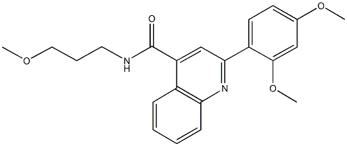 2-(2,4-dimethoxyphenyl)-N-(3-methoxypropyl)-4-quinolinecarboxamide 结构式