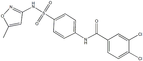 3,4-dichloro-N-(4-{[(5-methyl-3-isoxazolyl)amino]sulfonyl}phenyl)benzamide 结构式