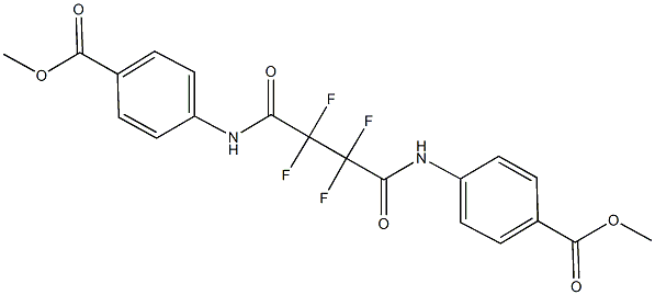 methyl 4-({2,2,3,3-tetrafluoro-4-[4-(methoxycarbonyl)anilino]-4-oxobutanoyl}amino)benzoate 结构式