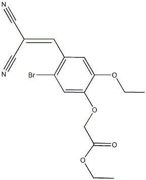 ethyl [5-bromo-4-(2,2-dicyanovinyl)-2-ethoxyphenoxy]acetate 结构式