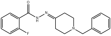 N'-(1-benzyl-4-piperidinylidene)-2-fluorobenzohydrazide 结构式