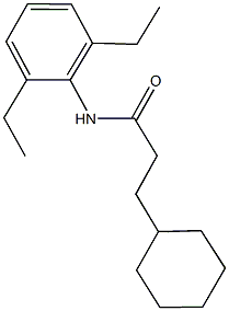 3-cyclohexyl-N-(2,6-diethylphenyl)propanamide 结构式