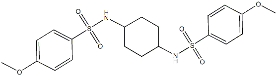 4-methoxy-N-(4-{[(4-methoxyphenyl)sulfonyl]amino}cyclohexyl)benzenesulfonamide 结构式