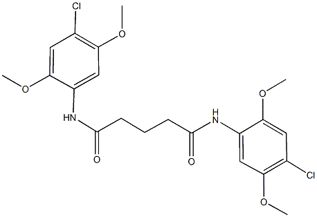 N~1~,N~5~-bis(4-chloro-2,5-dimethoxyphenyl)pentanediamide 结构式