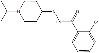 2-bromo-N'-(1-isopropyl-4-piperidinylidene)benzohydrazide 结构式