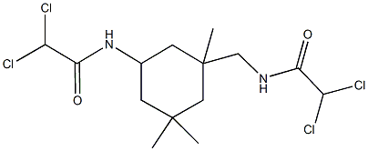 2,2-dichloro-N-(3-{[(dichloroacetyl)amino]methyl}-3,5,5-trimethylcyclohexyl)acetamide 结构式