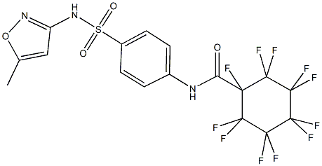 1,2,2,3,3,4,4,5,5,6,6-undecafluoro-N-(4-{[(5-methyl-3-isoxazolyl)amino]sulfonyl}phenyl)cyclohexanecarboxamide 结构式